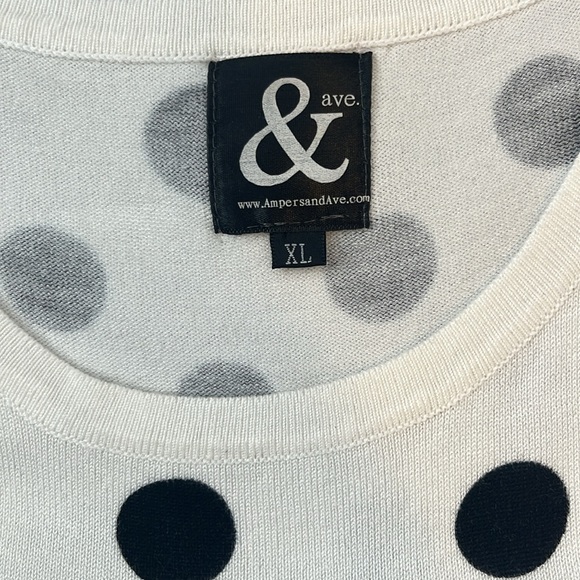 Women’s Polka Dot Dress Sweater Blouse - Picture 2 of 4